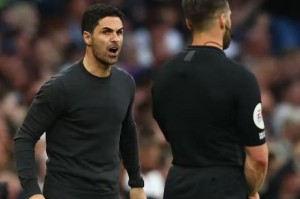 星空体育APP下载-阿尔特塔：裁判毁掉精彩比赛 如果直说恐禁赛6个月